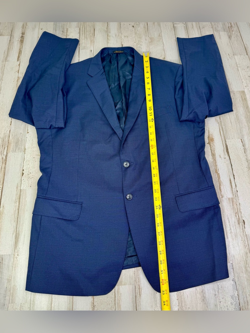 Jos A Bank Reserve Blazer Mens 44R Blue Super 120s Wool - Picture 5 of 12